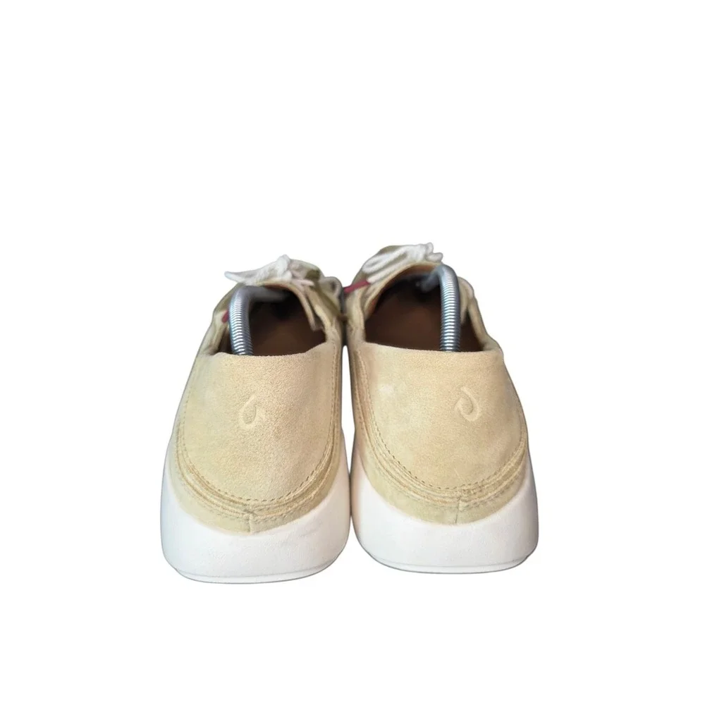 OluKai Ka'a Men's 10 Golden Sand Suede Driver Moccasin Comfort Loafers